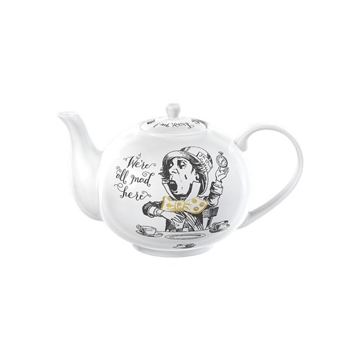 Mikasa Dzbanek &quot;Alice in Wonderland&quot; w kolorze biało-czarnym do herbaty - 1,1 l ze sklepu Limango Polska w kategorii Dzbanki i zaparzacze - zdjęcie 187794315