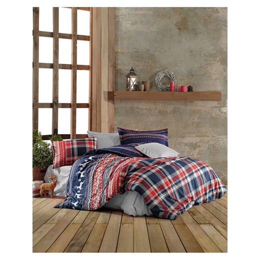 Colourful Cotton Komplet pościeli w kolorze granatowo-czerwonym Colourful Cotton 140x200 cm Limango Polska okazja