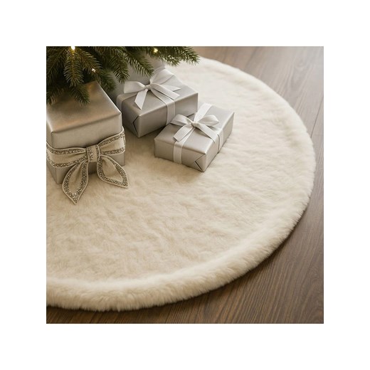 ABERTO DESIGN Dywan w kolorze kremowym pod choinkę Aberto Design 100x100 cm okazja Limango Polska