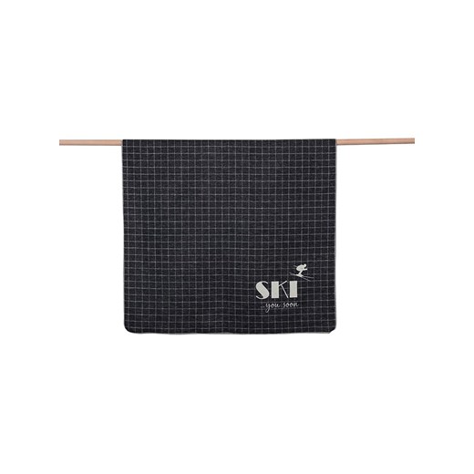 David Fussenegger Koc flanelowy &quot;Silvretta - Ski You Soon&quot; w kolorze antracytowym ze sklepu Limango Polska w kategorii Tekstylia - zdjęcie 187794526