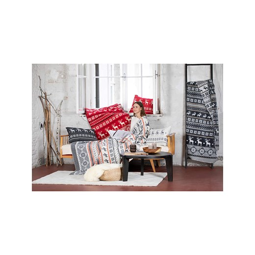 David Fussenegger Poszewka &quot;Silvretta&quot; w kolorze czerwonym na poduszkę David Fussenegger 60x40 cm okazyjna cena Limango Polska