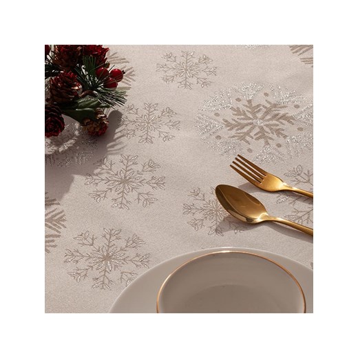 Mint Rugs Obrus &quot;Christmas Snowberry&quot; w kolorze srebrno-kremowym Mint Rugs 155x350 cm okazja Limango Polska