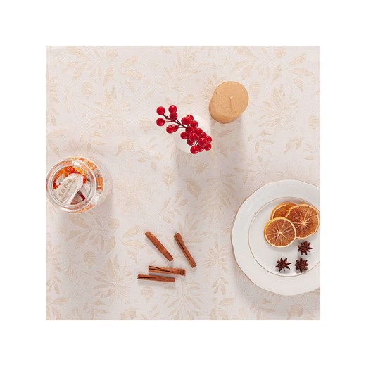 GAMUSI Obrus &quot;Flenor&quot; w kolorze biało-złotym Gamusi 140x100 cm promocja Limango Polska