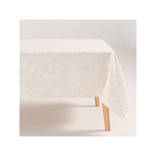 GAMUSI Obrus &quot;Flenor&quot; w kolorze biało-złotym Gamusi 140x100 cm promocyjna cena Limango Polska