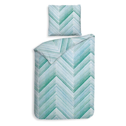 HNL Komplet pościeli flanelowej &quot;Vita&quot; w kolorze błękitno-zielonym ze sklepu Limango Polska w kategorii Pościele - zdjęcie 187794659