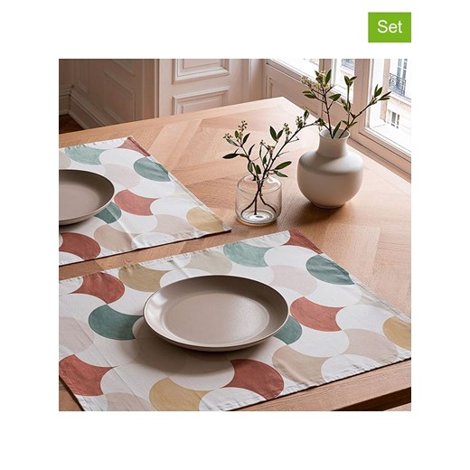 Mint Rugs Podkładki stołowe (2 szt.) w kolorze beżowo-niebiesko-brązowym - 50 x 40 cm ze sklepu Limango Polska w kategorii Podkładki na stół - zdjęcie 187794748