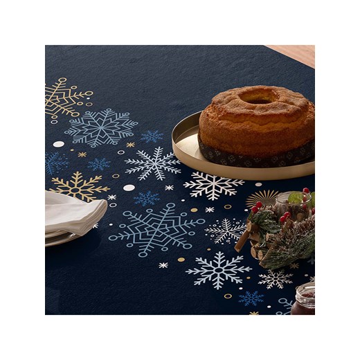 Mint Rugs Obrus &quot;Christmas Natalie&quot; w kolorze niebieskim Mint Rugs 155x155 cm wyprzedaż Limango Polska
