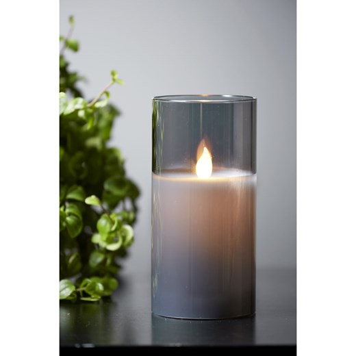 STAR Trading Świecznik LED w kolorze czarnym - wys. 15 x Ø 7,5 cm ze sklepu Limango Polska w kategorii Świeczniki - zdjęcie 187794977