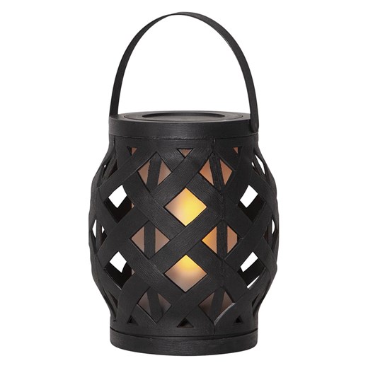 STAR Trading Lampion LED &quot;Flame Lantern&quot; w kolorze czarnym - wys. 16 cm ze sklepu Limango Polska w kategorii Świeczniki - zdjęcie 187795155
