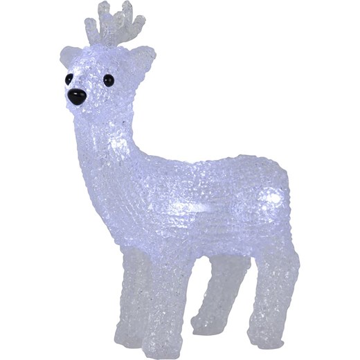 STAR Trading Figurka dekoracyjna LED &quot;Crystal Deer&quot; w kolorze białym - 20 x 22 cm ze sklepu Limango Polska w kategorii Oświetlenie - zdjęcie 187795179