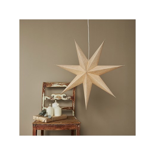 STAR Trading Gwiazda papierowa &quot;Cotton&quot; w kolorze beżowym - Ø 60 cm Star Trading onesize wyprzedaż Limango Polska