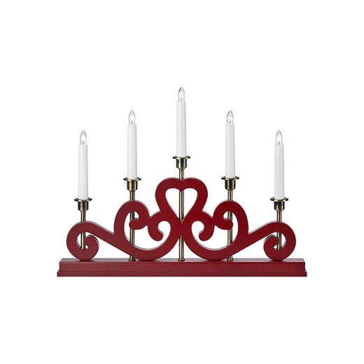 Marksljöd Lampa adwentowa &quot;Enerby&quot; w kolorze czerwonym - 47 x 35,5 cm Marksljöd onesize promocja Limango Polska