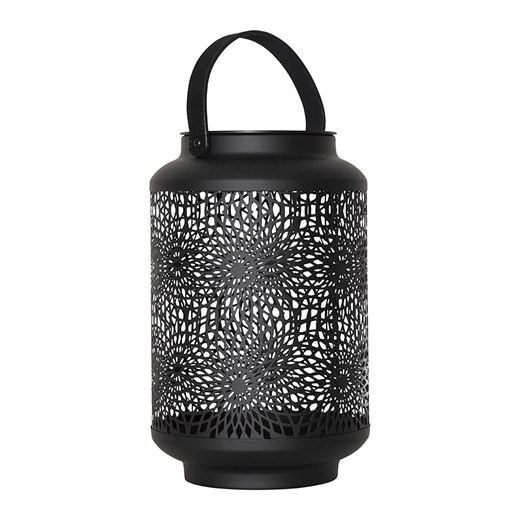 STAR Trading Solarny lampion LED &quot;Mandala&quot; w kolorze czarnym - wys. 30 x Ø 19 cm ze sklepu Limango Polska w kategorii Świeczniki - zdjęcie 187795387