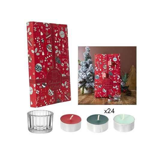 Make a Wish Kalendarz ze świecami w kolorze czerwonym - 21,7 x 37 cm Make A Wish onesize okazyjna cena Limango Polska