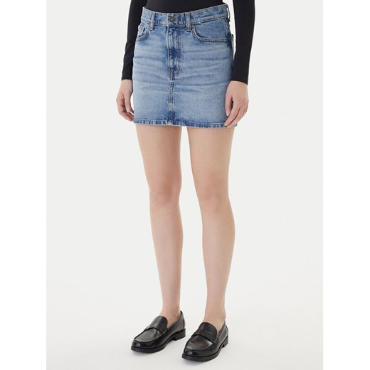 Guess Jeans Spódnica jeansowa W5GD0Q D5M4A Niebieski Regular Fit ze sklepu MODIVO w kategorii Spódnice - zdjęcie 187795638