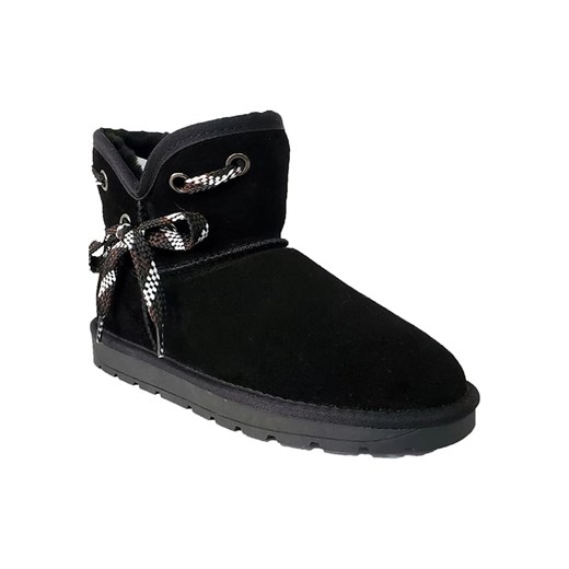 NICEBAY Skórzane botki zimowe &quot;Batia&quot; w kolorze czarnym ze sklepu Limango Polska w kategorii Śniegowce damskie - zdjęcie 187796935