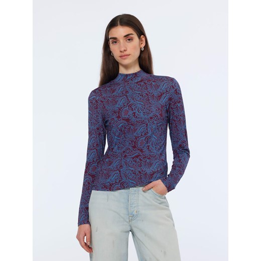 Scotch &amp; Soda Koszulka w kolorze bordowo-niebieskim ze sklepu Limango Polska w kategorii Bluzki damskie - zdjęcie 187797216