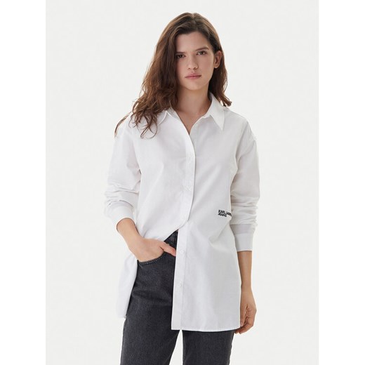 Karl Lagerfeld Jeans Koszula A3W11010 Biały Regular Fit ze sklepu MODIVO w kategorii Koszule damskie - zdjęcie 187797925