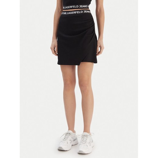 Karl Lagerfeld Jeans Spódnica mini B1W12022 Czarny Regular Fit ze sklepu MODIVO w kategorii Spódnice - zdjęcie 187797968