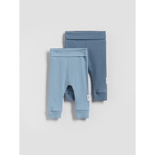 Reserved - Bawełniane legginsy 2 pack - granatowy ze sklepu Reserved w kategorii Spodnie i półśpiochy - zdjęcie 187798569