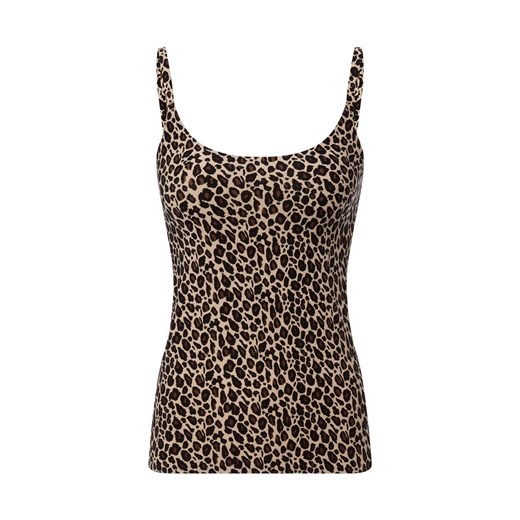 Chantelle Kamizelka damska - miękki stretch Kobiety beżowy wzorzysty ze sklepu vangraaf w kategorii Podkoszulki i halki - zdjęcie 187798718