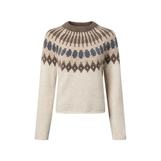Marc O'Polo Damski sweter wełniany z zawartością alpaki Kobiety écru wzorzysty ze sklepu vangraaf w kategorii Swetry damskie - zdjęcie 187798719