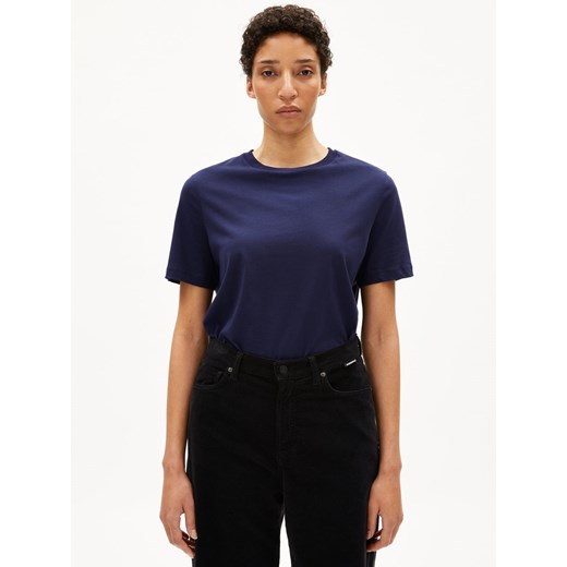 ARMEDANGELS Koszulka damska - Lualaa Kobiety Bawełna granatowy jednolity ze sklepu vangraaf w kategorii Bluzki damskie - zdjęcie 187798725