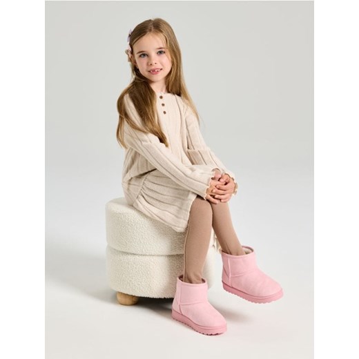 Sinsay - Śniegowce z wełnianą wyściółką - różowy ze sklepu Sinsay w kategorii Buty zimowe dziecięce - zdjęcie 187799649