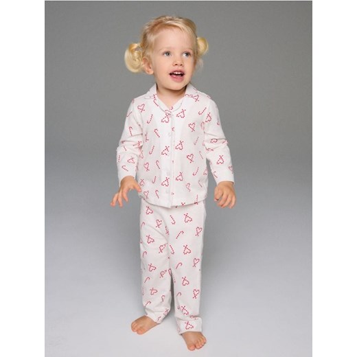 Sinsay - Piżama dwuczęściowa zapinana na guziczki - kremowy ze sklepu Sinsay w kategorii Piżamy dziecięce - zdjęcie 187799707