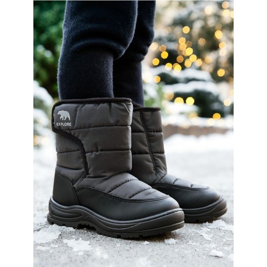 Sinsay - Pikowane śniegowce - czarny ze sklepu Sinsay w kategorii Buty zimowe dziecięce - zdjęcie 187799758