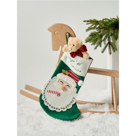 Sinsay - Skarpeta świąteczna w formie kalendarza adwentowego - zielony ze sklepu Sinsay w kategorii Dekoracje bożonarodzeniowe - zdjęcie 187800218