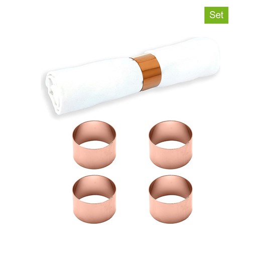 Echtwerk Obręcze (4 szt.) &quot;Rund&quot; w kolorze miedzianym na serwetki - Ø 4 cm ze sklepu Limango Polska w kategorii Akcesoria kuchenne - zdjęcie 187800476