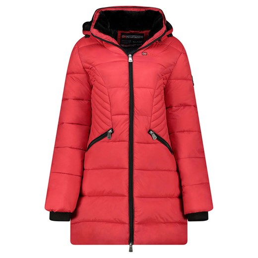 Geographical Norway Płaszcz zimowy &quot;Bee&quot; w kolorze czerwonym ze sklepu Limango Polska w kategorii Kurtki damskie - zdjęcie 187800665