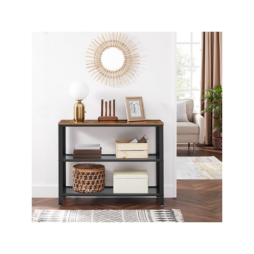 Songmics Kredens w kolorze czarno-jasnobrązowym - 101,5 x 80 x 35 cm Songmics onesize Limango Polska okazyjna cena