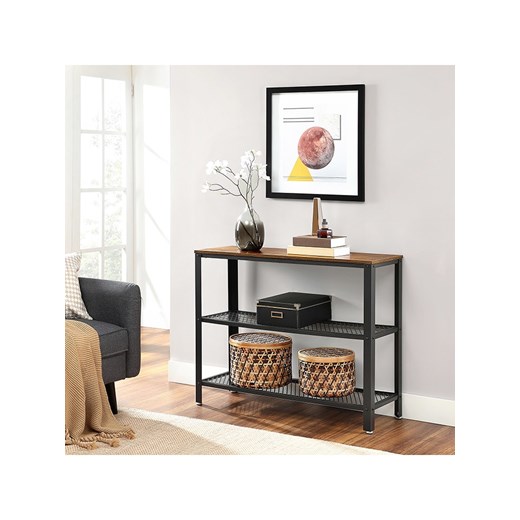 Songmics Kredens w kolorze czarno-jasnobrązowym - 101,5 x 80 x 35 cm Songmics onesize promocyjna cena Limango Polska