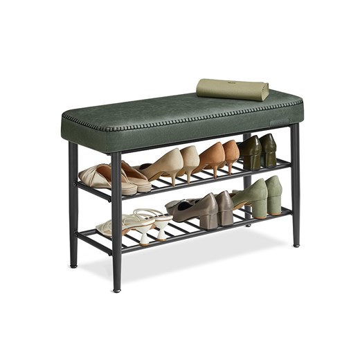 Songmics Ławka w kolorze zielono-czarnym na buty - 80 x 50 x 30 cm Songmics onesize Limango Polska promocja