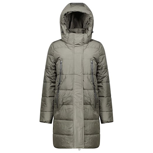 Geographical Norway Płaszcz zimowy &quot;Claudine&quot; w kolorze khaki ze sklepu Limango Polska w kategorii Kurtki damskie - zdjęcie 187801717