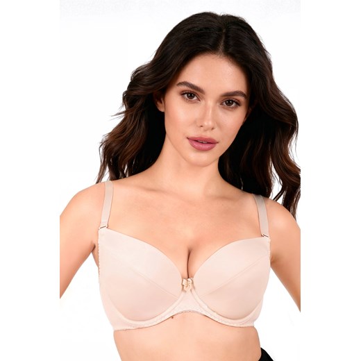 Vivisence 1089 biustonosz push-up, odpinane ramiączka beżowy ze sklepu kontri.pl w kategorii Biustonosze - zdjęcie 187802445