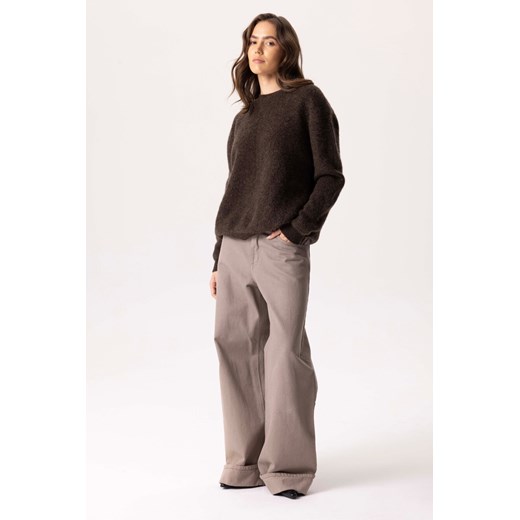 SWETER DAMSKI ALBA BABY ALPACA CHOCO ze sklepu Jemiol w kategorii Swetry damskie - zdjęcie 187802615