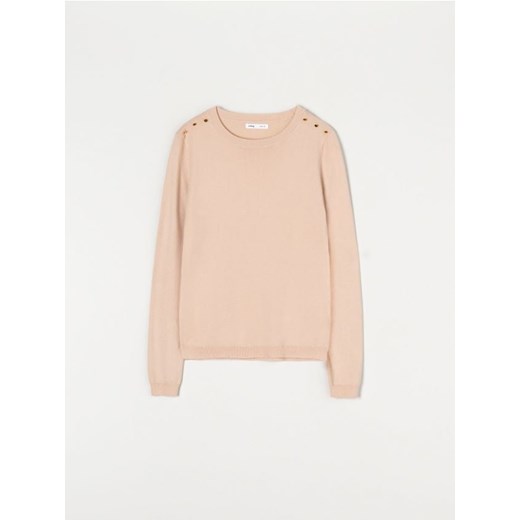 Sinsay - Sweter z ozdobnymi guzikami - kremowy ze sklepu Sinsay w kategorii Swetry damskie - zdjęcie 187802885