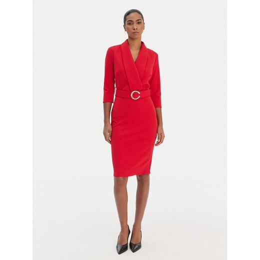 Rinascimento Sukienka koktajlowa CFC0126777003 Czerwony Slim Fit ze sklepu MODIVO w kategorii Sukienki - zdjęcie 187803065