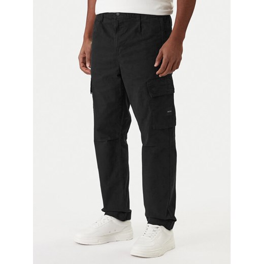 BOSS Spodnie materiałowe Sisla-9-Cargo 50552096 Czarny Slim Fit ze sklepu MODIVO w kategorii Spodnie męskie - zdjęcie 187803088