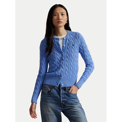 Polo Ralph Lauren Kardigan 211971868009 Błękitny Slim Fit ze sklepu MODIVO w kategorii Swetry damskie - zdjęcie 187803115