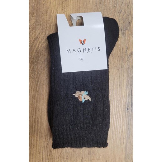 Ciepłe skarpetki damskie z aplikacją czarne YN5063, Kolor czarny, Rozmiar uniwersalny, Magnetis ze sklepu Primodo w kategorii Skarpetki damskie - zdjęcie 187803509