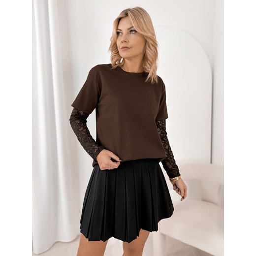 bluzka gellato brązowa one size ze sklepu UBRA w kategorii Bluzki damskie - zdjęcie 187803877