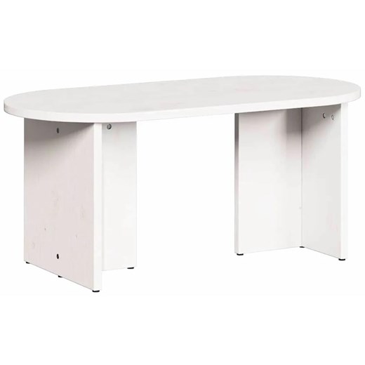 Biały sosnowy stolik kawowy owalny P8-G68 ze sklepu Edinos.pl w kategorii Dom - zdjęcie 187804055