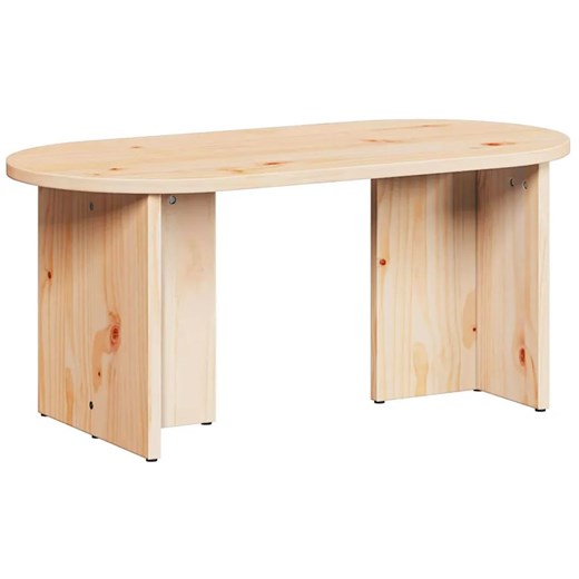 Naturalny drewniany stolik kawowy owalny L7-E75 ze sklepu Edinos.pl w kategorii Stoliki kawowe - zdjęcie 187804058