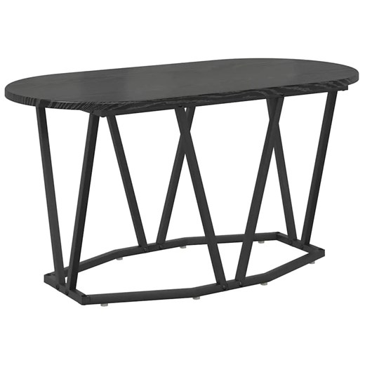 Czarny owalny stolik kawowy industrialny czarny dąb W4-C41 ze sklepu Edinos.pl w kategorii Dom - zdjęcie 187804067