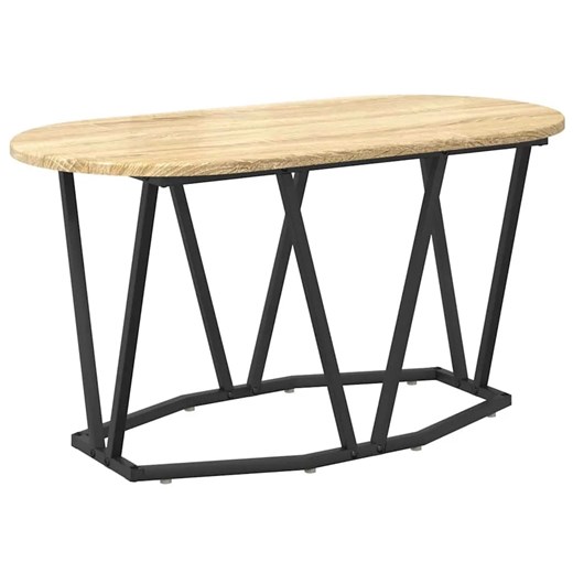 Owalny stolik kawowy w stylu loft dąb sonoma G0-E52 ze sklepu Edinos.pl w kategorii Dom - zdjęcie 187804077