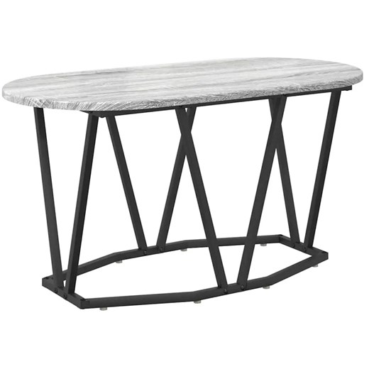 Szary owalny stolik kawowy metalowy N9-G25 ze sklepu Edinos.pl w kategorii Dom - zdjęcie 187804087